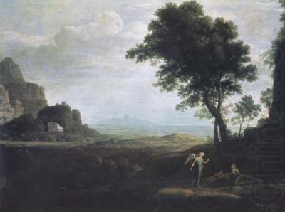 Landscape with Hagar and Ishmael in the Desert (mk17), Claude Lorrain